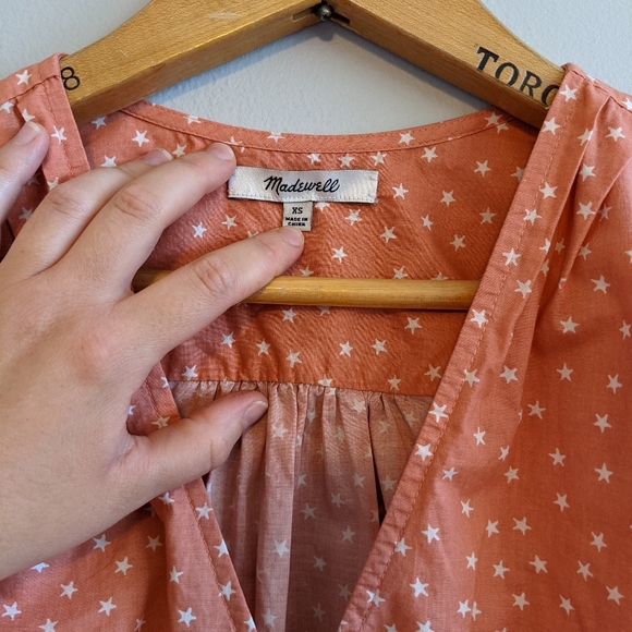MADEWELL Wrap Top in Star Scatter Blush XS - Picture 4 of 7